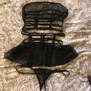 NWOT Super Cute 3piece Bandage Style Lingerie
